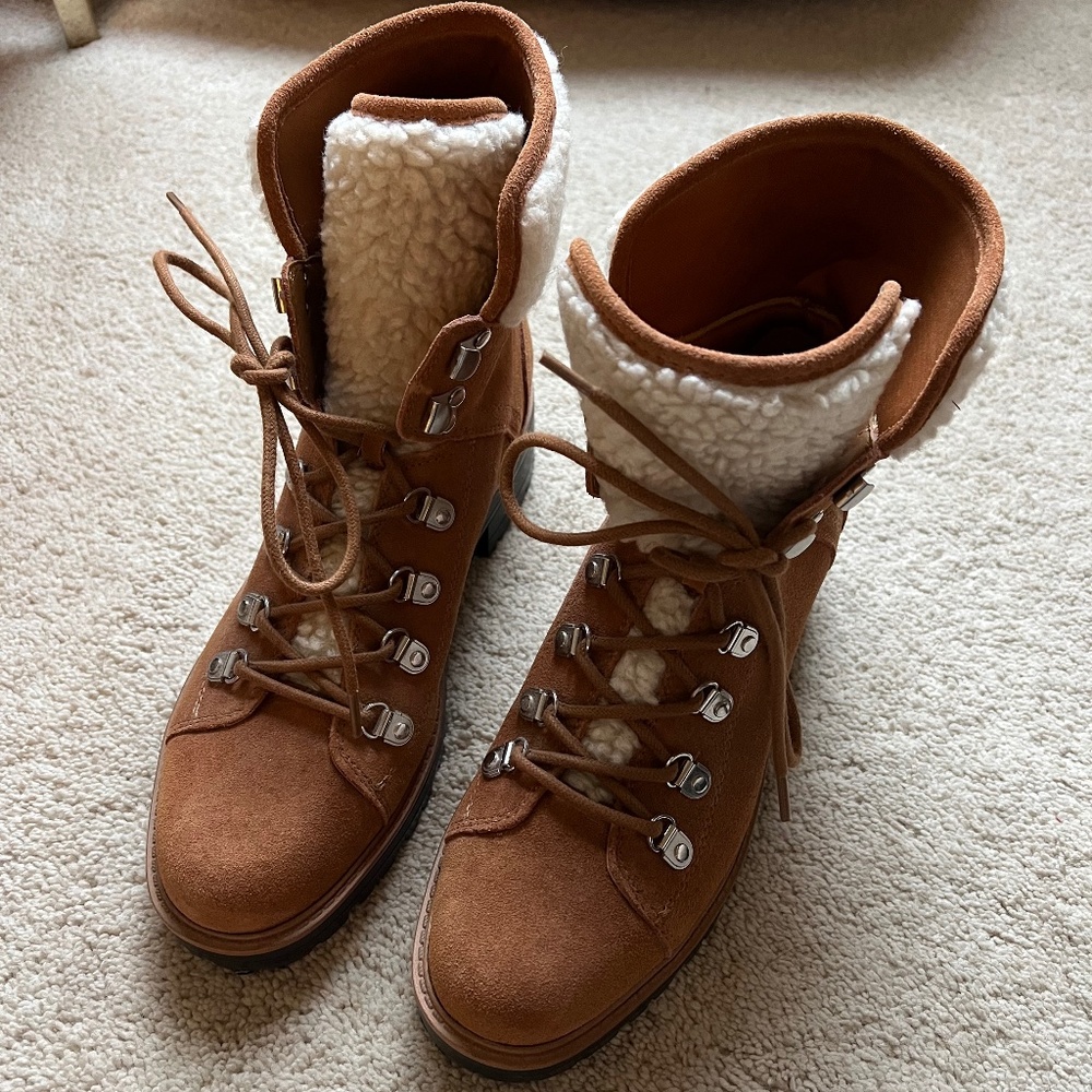Marc Fisher Boots, winter shearling lug boots, like new